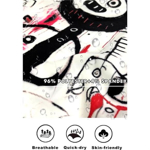 GINGTTO Men's Beach Shorts Bathing Suits with Mesh Lining - Picture 3 of 7